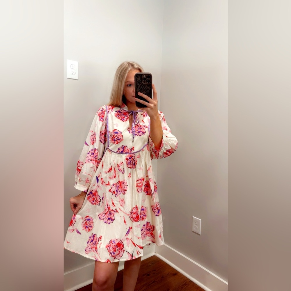 Baby Doll Floral Print Women's Dress